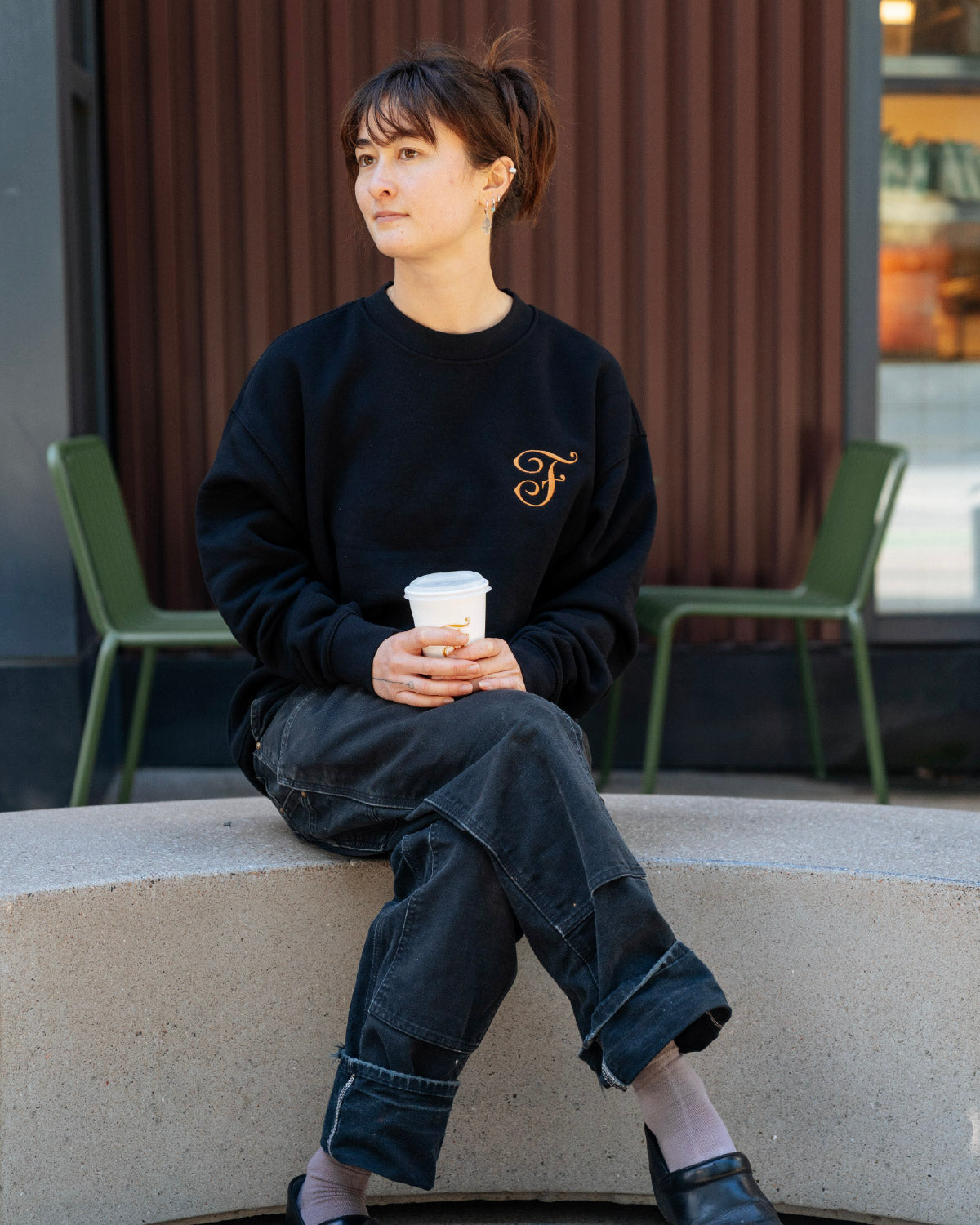 Crew Neck F Sweatshirt