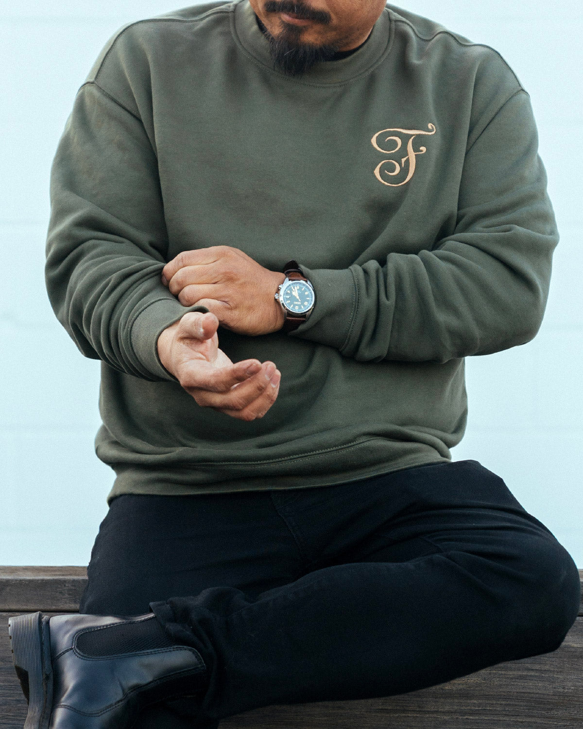 Crew Neck F Sweatshirt