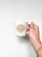 Hand Holding Little Brother Saint Frank Coffee Diner Mug