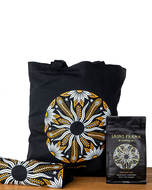 Brother Sun Bundle of Tee, Tote, and Coffee Bag