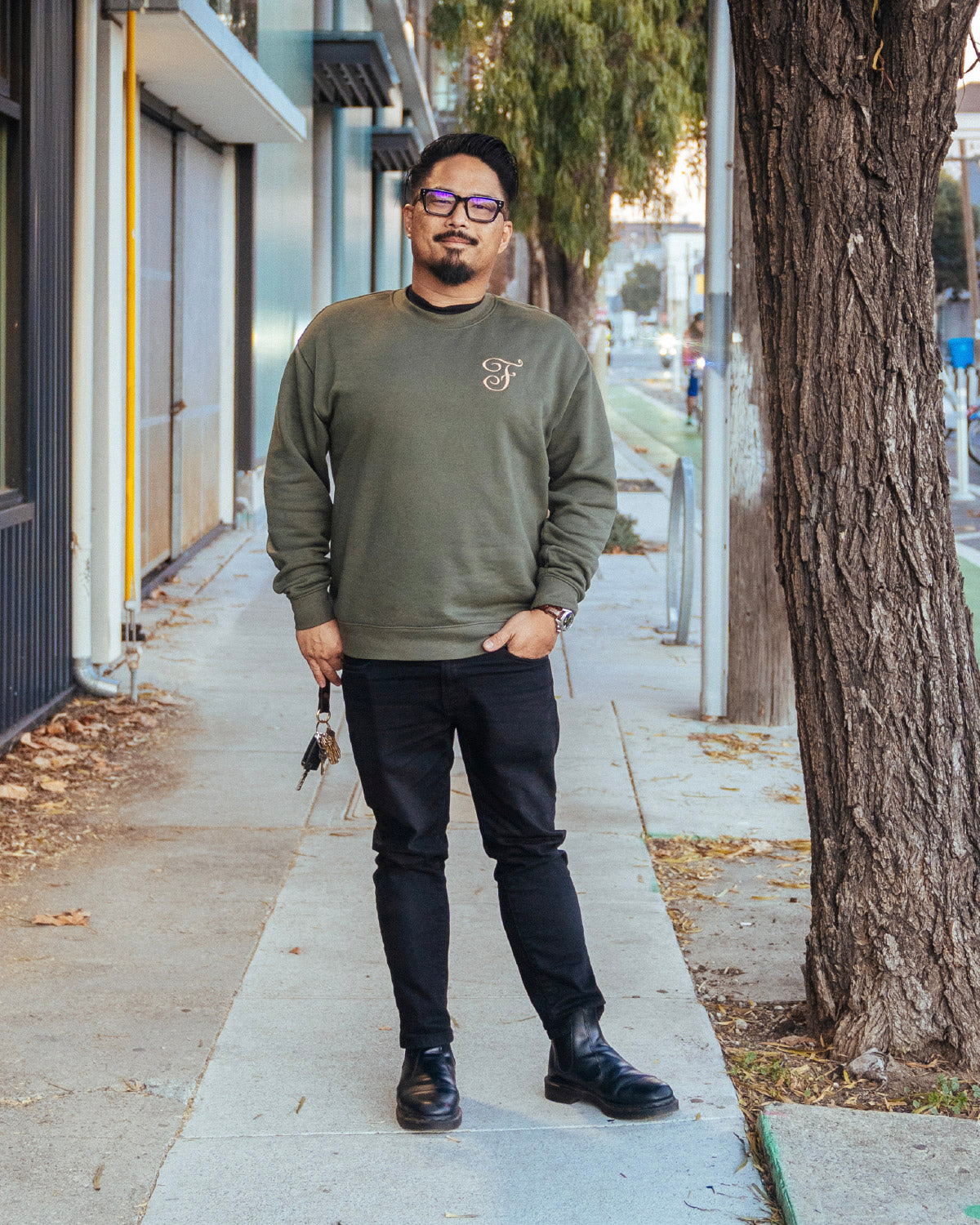 Crew Neck F Sweatshirt