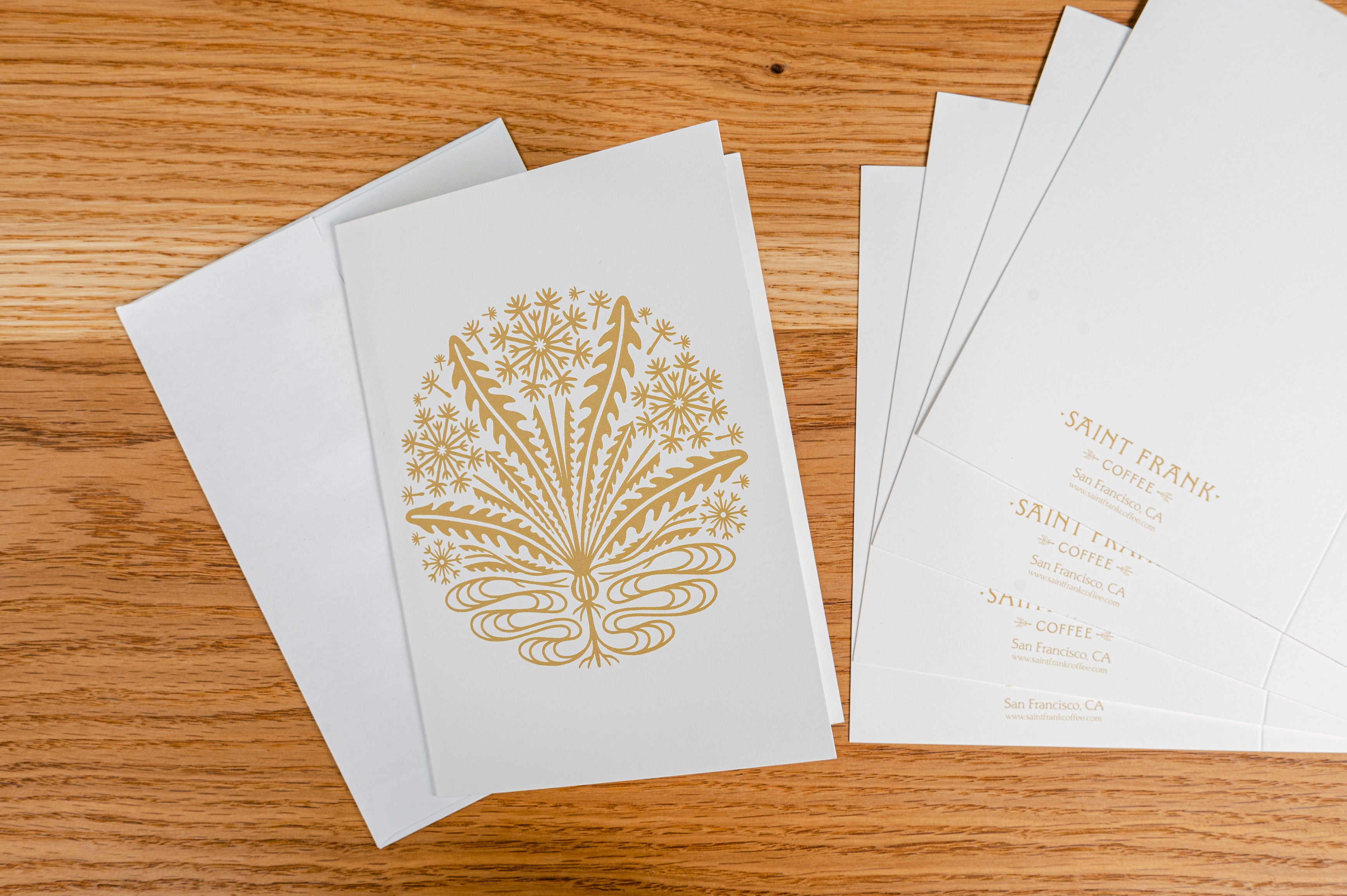 Front and back of Little Brother greeting card